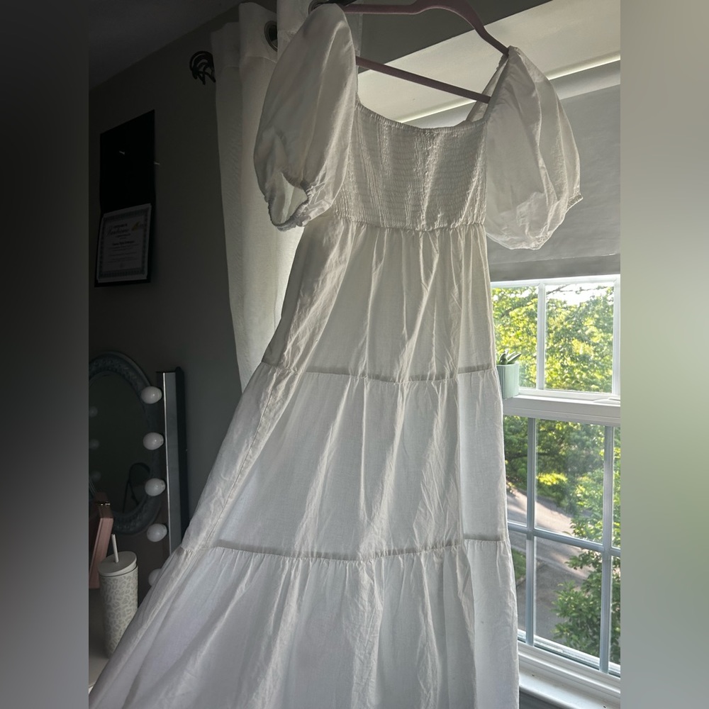 white maxi dress